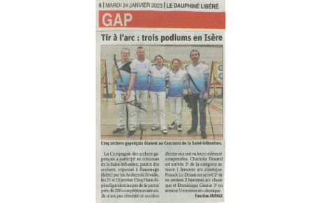 Trois podiums en Isère pour les Archers Gapençais