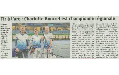Les Archers Gapençais champions régionaux !