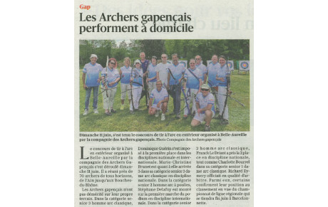 Les Archers Gapençais performent à domicile
